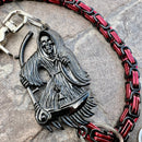 SANITY JEWELRY® Wallet Chain Black Grim Reaper Wallet Chain - Black & Red Daytona Heritage - WC14