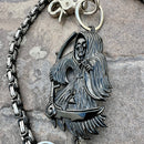 SANITY JEWELRY® Wallet Chain Black Grim Reaper Wallet Chain - Black & Silver Daytona Deluxe - WC14