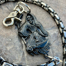 SANITY JEWELRY® Wallet Chain Black Grim Reaper Wallet Chain - Black & Silver Daytona Heritage - WC14