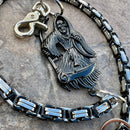 SANITY JEWELRY® Wallet Chain Black Grim Reaper Wallet Chain - Black & Silver Daytona Heritage - WC14