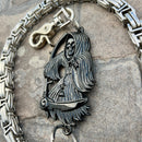 SANITY JEWELRY® Wallet Chain Black Grim Reaper Wallet Chain - Silver Daytona Heritage - WC14