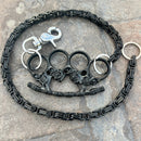 SANITY JEWELRY® Wallet Chain Black Skull Four Finger Ring Wallet Chain - Black Daytona Heritage - WC105H