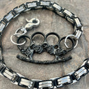 SANITY JEWELRY® Wallet Chain Black Skull Four Finger Ring Wallet Chain - Black & Silver Daytona CVO - WC99CVO