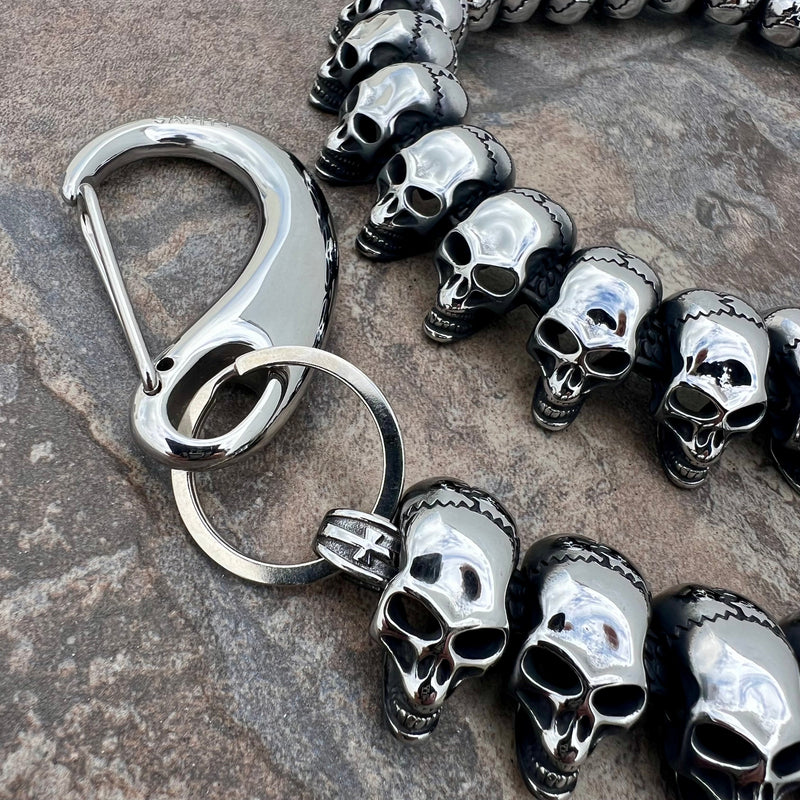 SANITY JEWELRY® Wallet Chain Classic Black Hills Skull Wallet Chain - W/ Sanity’s Polished Hook Clip - WC37