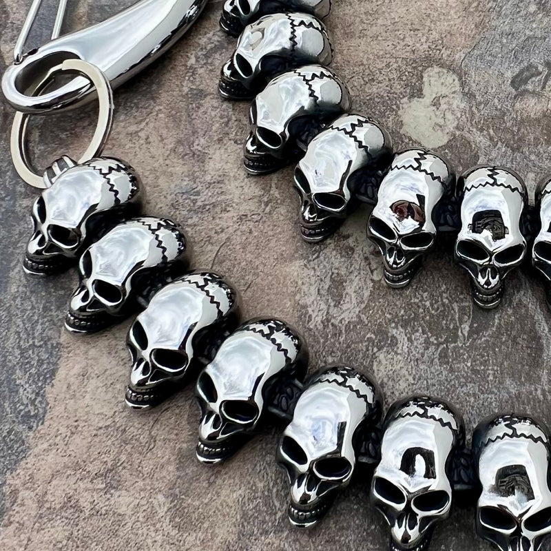 SANITY JEWELRY® Wallet Chain Classic Black Hills Skull Wallet Chain - W/ Sanity’s Polished Hook Clip - WC37
