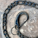 SANITY JEWELRY® Wallet Chain Classic Figaro Wallet Chain Black - W/ Sanity’s Black Hook Clip - WC04