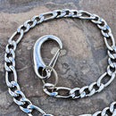 SANITY JEWELRY® Wallet Chain Classic Figaro Wallet Chain Polished - W/ Sanity’s Polished Hook Clip - WC01