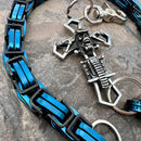 SANITY JEWELRY® Wallet Chain Cowboy Cross Wallet Chain - Black & Blue Daytona CVO - WC226