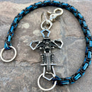 SANITY JEWELRY® Wallet Chain Cowboy Cross Wallet Chain - Black & Blue Daytona Heritage - WC226