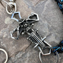 SANITY JEWELRY® Wallet Chain Cowboy Cross Wallet Chain - Black & Blue Daytona Heritage - WC226