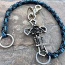 SANITY JEWELRY® Wallet Chain Cowboy Cross Wallet Chain - Black & Blue Daytona Heritage - WC226