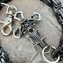 SANITY JEWELRY® Wallet Chain Cowboy Cross Wallet Chain - Black Daytona CVO - WC226