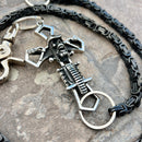 SANITY JEWELRY® Wallet Chain Cowboy Cross Wallet Chain - Black Daytona Deluxe - WC226