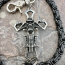 SANITY JEWELRY® Wallet Chain Cowboy Cross Wallet Chain - Black Daytona Heritage - WC226