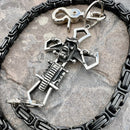 SANITY JEWELRY® Wallet Chain Cowboy Cross Wallet Chain - Black Daytona Heritage - WC226
