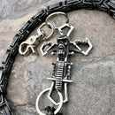 SANITY JEWELRY® Wallet Chain Cowboy Cross Wallet Chain - Black Daytona Road King - WC226