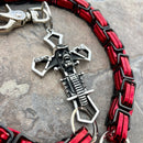 SANITY JEWELRY® Wallet Chain Cowboy Cross Wallet Chain - Black & Red Daytona CVO - WC226