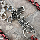 SANITY JEWELRY® Wallet Chain Cowboy Cross Wallet Chain - Black & Red Daytona Deluxe - WC226