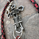 SANITY JEWELRY® Wallet Chain Cowboy Cross Wallet Chain - Black & Red Daytona Deluxe - WC226