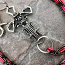 SANITY JEWELRY® Wallet Chain Cowboy Cross Wallet Chain - Black & Red Daytona Heritage - WC226