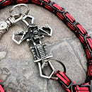SANITY JEWELRY® Wallet Chain Cowboy Cross Wallet Chain - Black & Red Daytona Road King - WC226