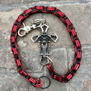 SANITY JEWELRY® Wallet Chain Cowboy Cross Wallet Chain - Black & Red Daytona Road King - WC226