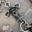 SANITY JEWELRY® Wallet Chain Cowboy Cross Wallet Chain - Black & Silver Daytona CVO - WC226
