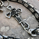 SANITY JEWELRY® Wallet Chain Cowboy Cross Wallet Chain - Black & Silver Daytona CVO - WC226