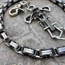 SANITY JEWELRY® Wallet Chain Cowboy Cross Wallet Chain - Black & Silver Daytona Heritage - WC226