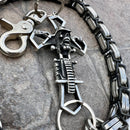 SANITY JEWELRY® Wallet Chain Cowboy Cross Wallet Chain - Black & Silver Daytona Road King - WC226