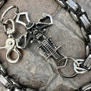 SANITY JEWELRY® Wallet Chain Cowboy Cross Wallet Chain - Black & Silver Daytona Road King - WC226