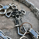 SANITY JEWELRY® Wallet Chain Cowboy Cross Wallet Chain - Silver Daytona CVO - WC226