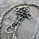 SANITY JEWELRY® Wallet Chain Cowboy Cross Wallet Chain - Silver Daytona Deluxe - WC226