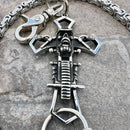 SANITY JEWELRY® Wallet Chain Cowboy Cross Wallet Chain - Silver Daytona Deluxe - WC226