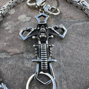 SANITY JEWELRY® Wallet Chain Cowboy Cross Wallet Chain - Silver Daytona Heritage - WC226