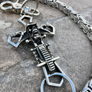 SANITY JEWELRY® Wallet Chain Cowboy Cross Wallet Chain - Silver Daytona Heritage - WC226