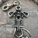 SANITY JEWELRY® Wallet Chain Cowboy Cross Wallet Chain - Silver Daytona Road King - WC226