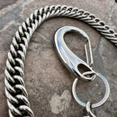 SANITY JEWELRY® Wallet Chain Curb Chain Wallet Chain Silver - W/ Sanity’s Polished Hook Clip - WC01