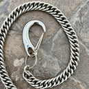 SANITY JEWELRY® Wallet Chain Curb Chain Wallet Chain Silver - W/ Sanity’s Polished Hook Clip - WC01