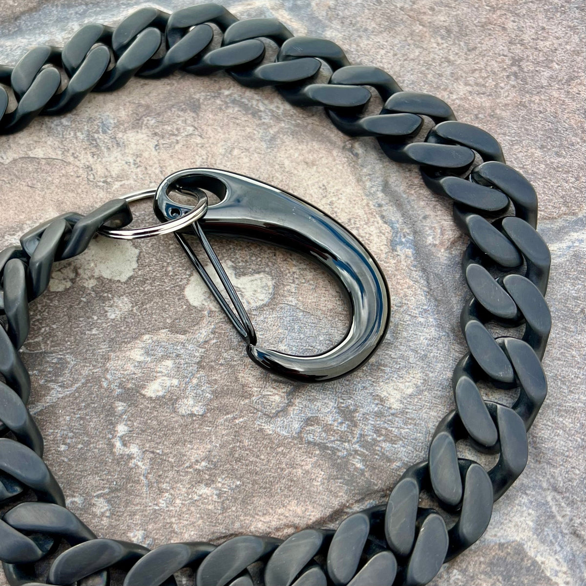 Easy Biker Wallet Chain Matte Black 3/4