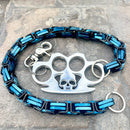 SANITY JEWELRY® Wallet Chain Four Finger Ring Wallet Chain Polished - Black & Blue Daytona CVO - WC14CVO
