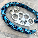 SANITY JEWELRY® Wallet Chain Four Finger Ring Wallet Chain Polished - Black & Blue Daytona CVO - WC14CVO