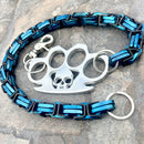 SANITY JEWELRY® Wallet Chain Four Finger Ring Wallet Chain Polished - Black & Blue Daytona CVO - WC14CVO