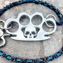 SANITY JEWELRY® Wallet Chain Four Finger Ring Wallet Chain Polished - Black & Blue Daytona Deluxe - WC14D