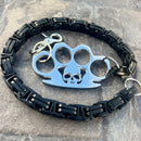 SANITY JEWELRY® Wallet Chain Four Finger Ring Wallet Chain Polished - Black Daytona CVO - WC17CVO