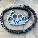 SANITY JEWELRY® Wallet Chain Four Finger Ring Wallet Chain Polished - Black Daytona Road King - WC17RK