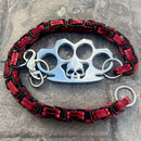SANITY JEWELRY® Wallet Chain Four Finger Ring Wallet Chain Polished - Black & Red Daytona CVO - WC15CVO
