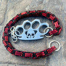 SANITY JEWELRY® Wallet Chain Four Finger Ring Wallet Chain Polished - Black & Red Daytona CVO - WC15CVO