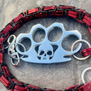 SANITY JEWELRY® Wallet Chain Four Finger Ring Wallet Chain Polished - Black & Red Daytona CVO - WC15CVO
