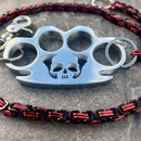 SANITY JEWELRY® Wallet Chain Four Finger Ring Wallet Chain Polished - Black & Red Daytona Deluxe - WC15D